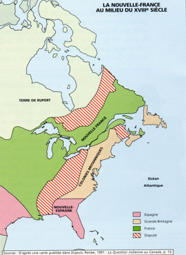 La Nouvelle-France au milieu du 18e siècle
